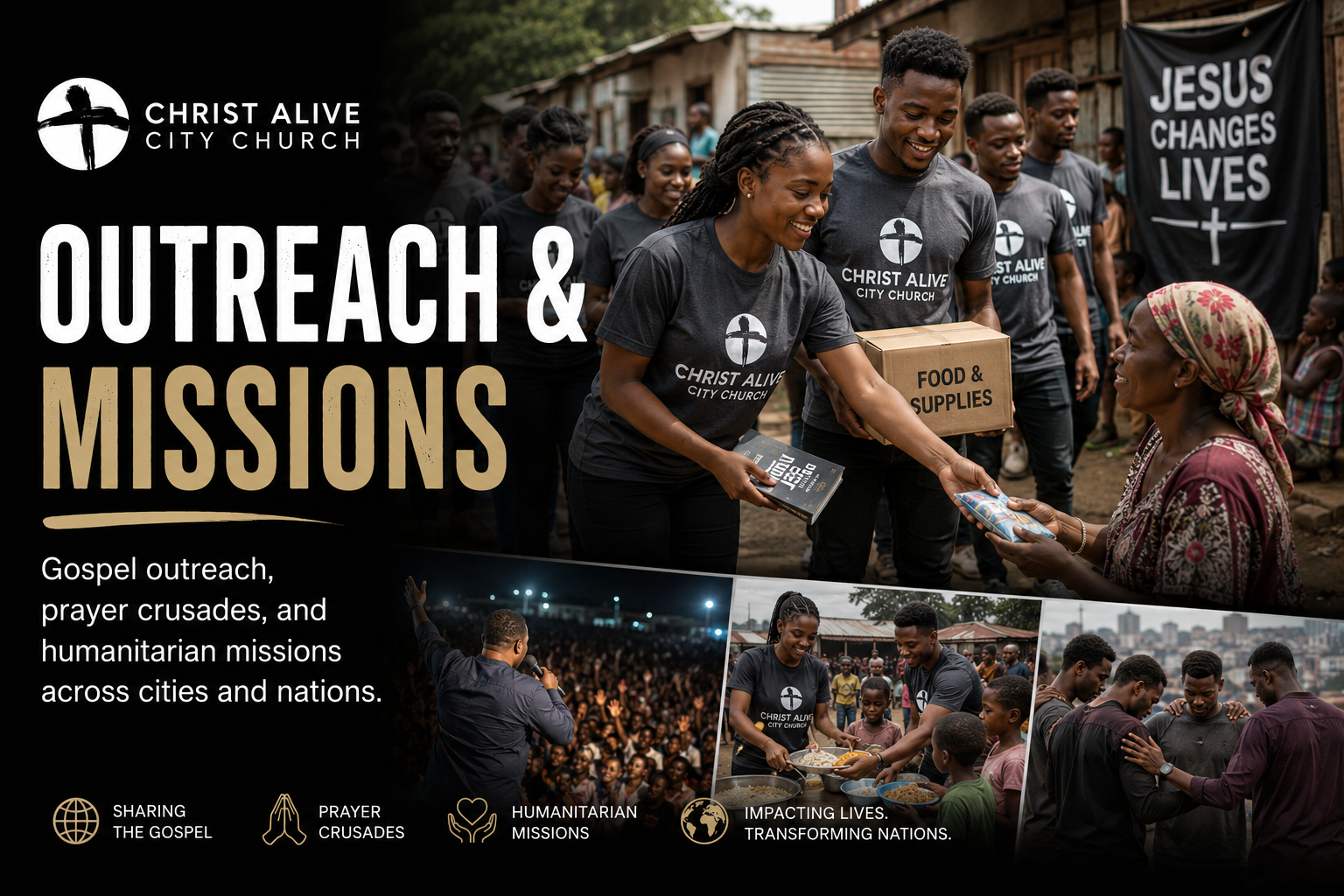 Outreach and missions work through Christ Alive Foundation