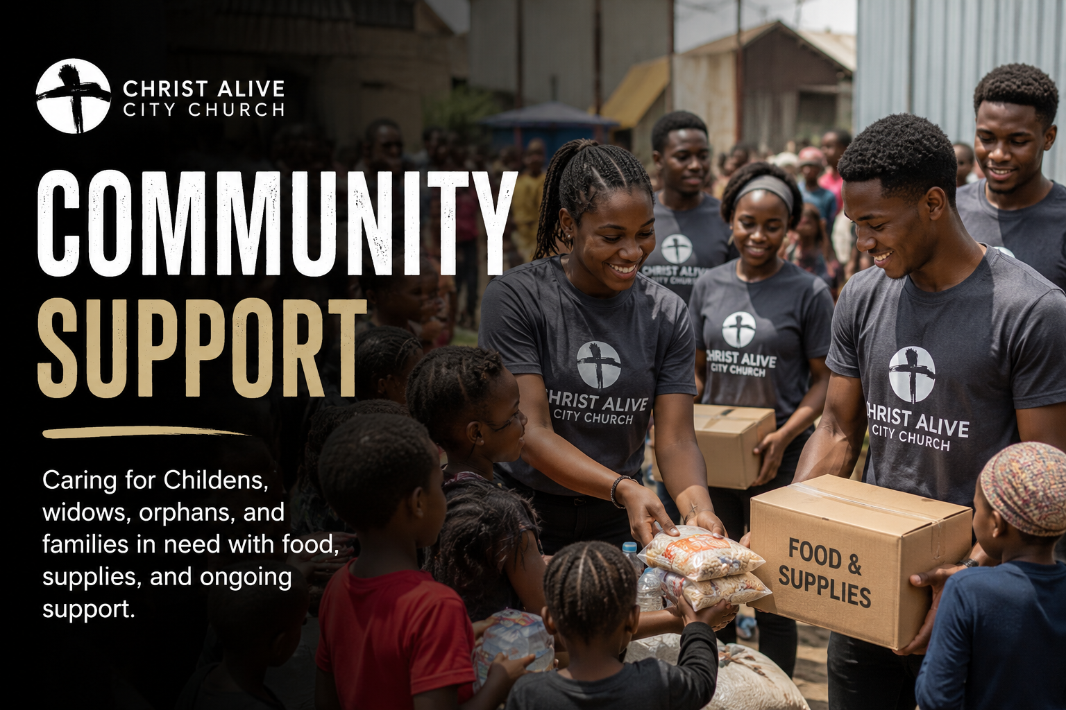Community support and humanitarian care through Christ Alive Foundation